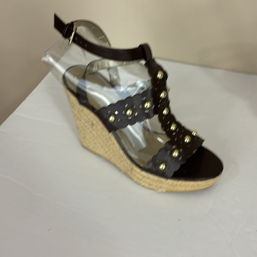 Cato Studded Platform Wedge Espadrille Sandals Size 8M